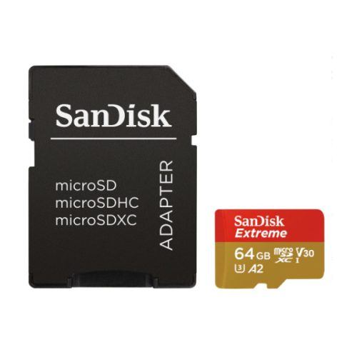 SANDISK MicroSD EXTREME kártya 64gb