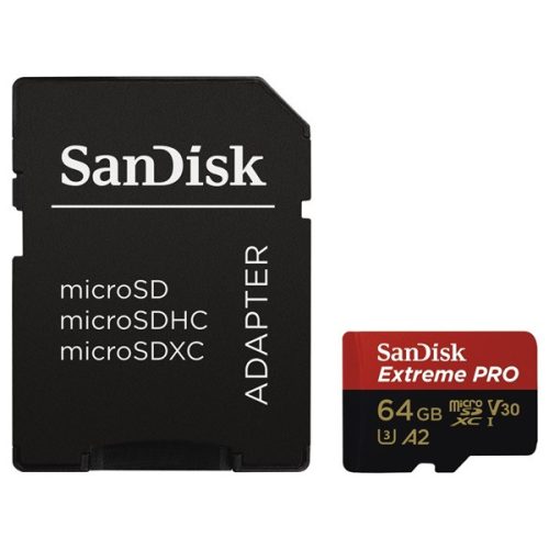Sandisk Extreme Pro 64GB microSDXC UHS-I A2 memóriakártya