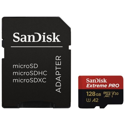 Sandisk Extreme Pro 128GB microSDXC UHS-I A2 memóriakártya