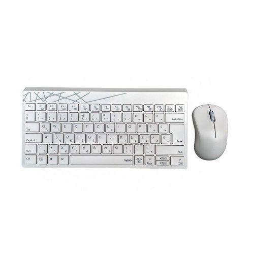 Rapoo 8000S Wireless Keyboard & Mouse Combo White