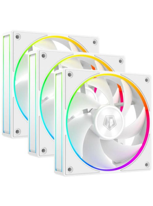 ID-Cooling Cooler 12cm - AF-127-ARGB-W (29,9dB, max. 132,52 m3/h, 4pin, PWM, 12cm, ARGB LED, fehér)