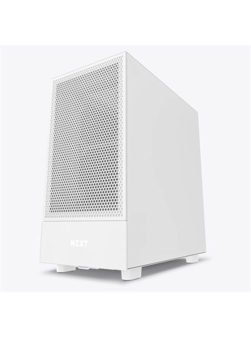 NZXT H5 Flow táp nélküli ablakos ház Fehér