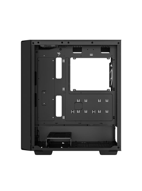 DeepCool Számítógépház - CC560 A-RGB V2 (fekete, ablakos, 4x12cm ventilátor, Mini-ITX / Mico-ATX / ATX, 1xUSB3.0, 1xUSB2.0)