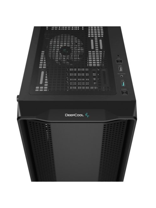 DeepCool Számítógépház - CC560 A-RGB V2 (fekete, ablakos, 4x12cm ventilátor, Mini-ITX / Mico-ATX / ATX, 1xUSB3.0, 1xUSB2.0)