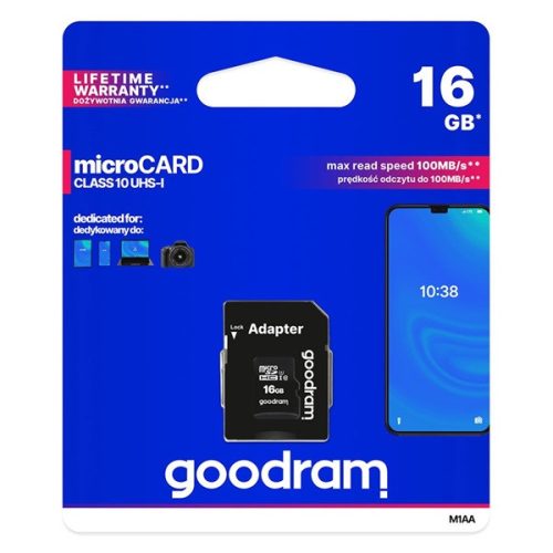 Goodram 16GB microSDHC memóriakártya
