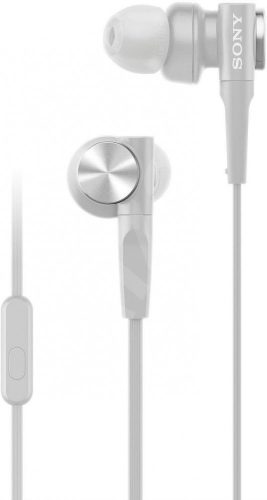 Sony MDRXB55APW Extra Bass mikrofonos fehér fülhallgató