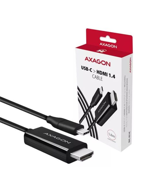 AXAGON RVC-HI14C USB-C >HDMI 1.4 cable 1,8m Black