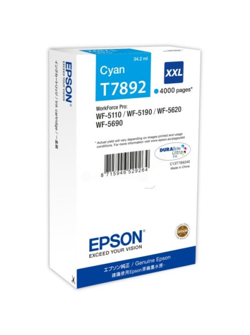 Epson T7892 4K kék tintapatron