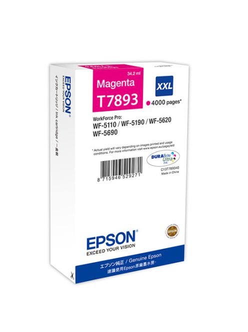 Epson T7893 4K bíbor tintapatron