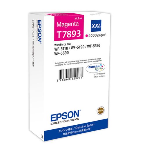 Epson T7893 4K bíbor tintapatron