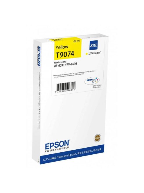 Epson T9074 sárga tintapatron 7K